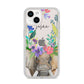 Personalised Elephant Floral iPhone 14 Clear Tough Case Starlight