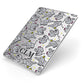 Personalised Elephant Initials Clear Apple iPad Case on Silver iPad Side View
