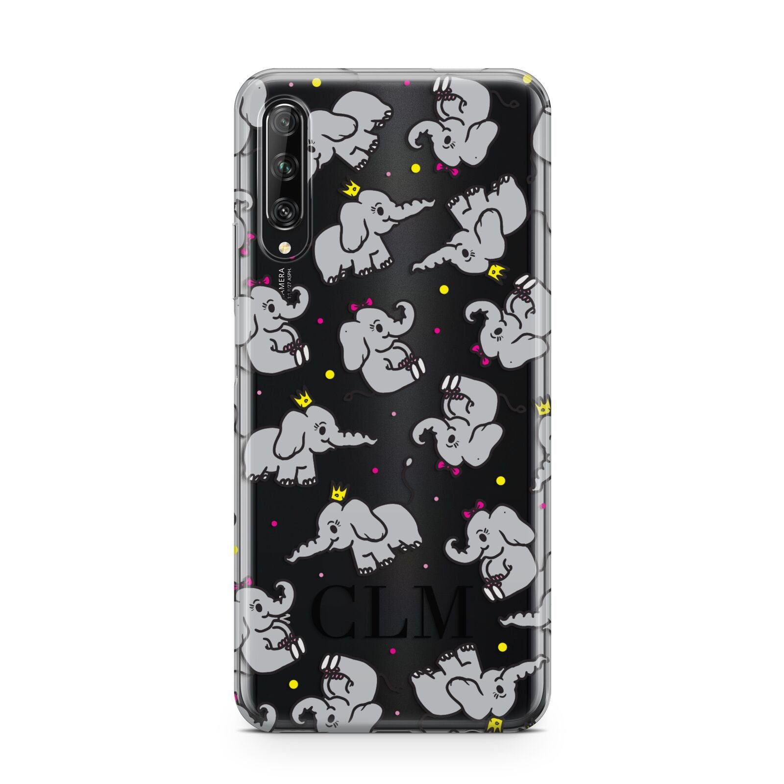 Personalised Elephant Initials Clear Huawei P Smart Pro 2019