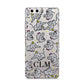 Personalised Elephant Initials Clear Huawei P10 Phone Case