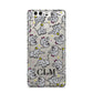 Personalised Elephant Initials Clear Huawei P9 Case