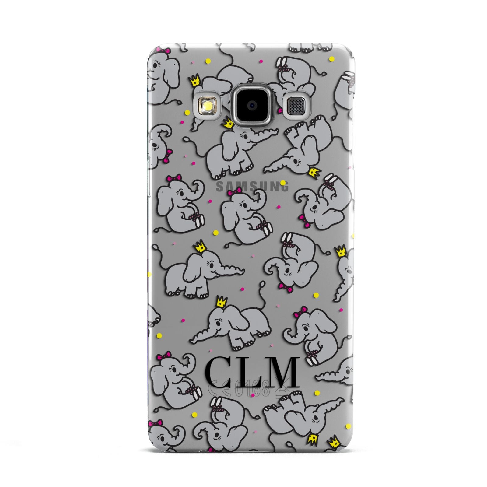 Personalised Elephant Initials Clear Samsung Galaxy A5 Case