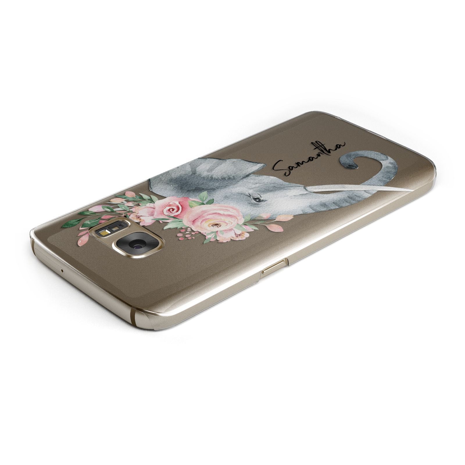 Personalised Elephant Samsung Galaxy Case Top Cutout