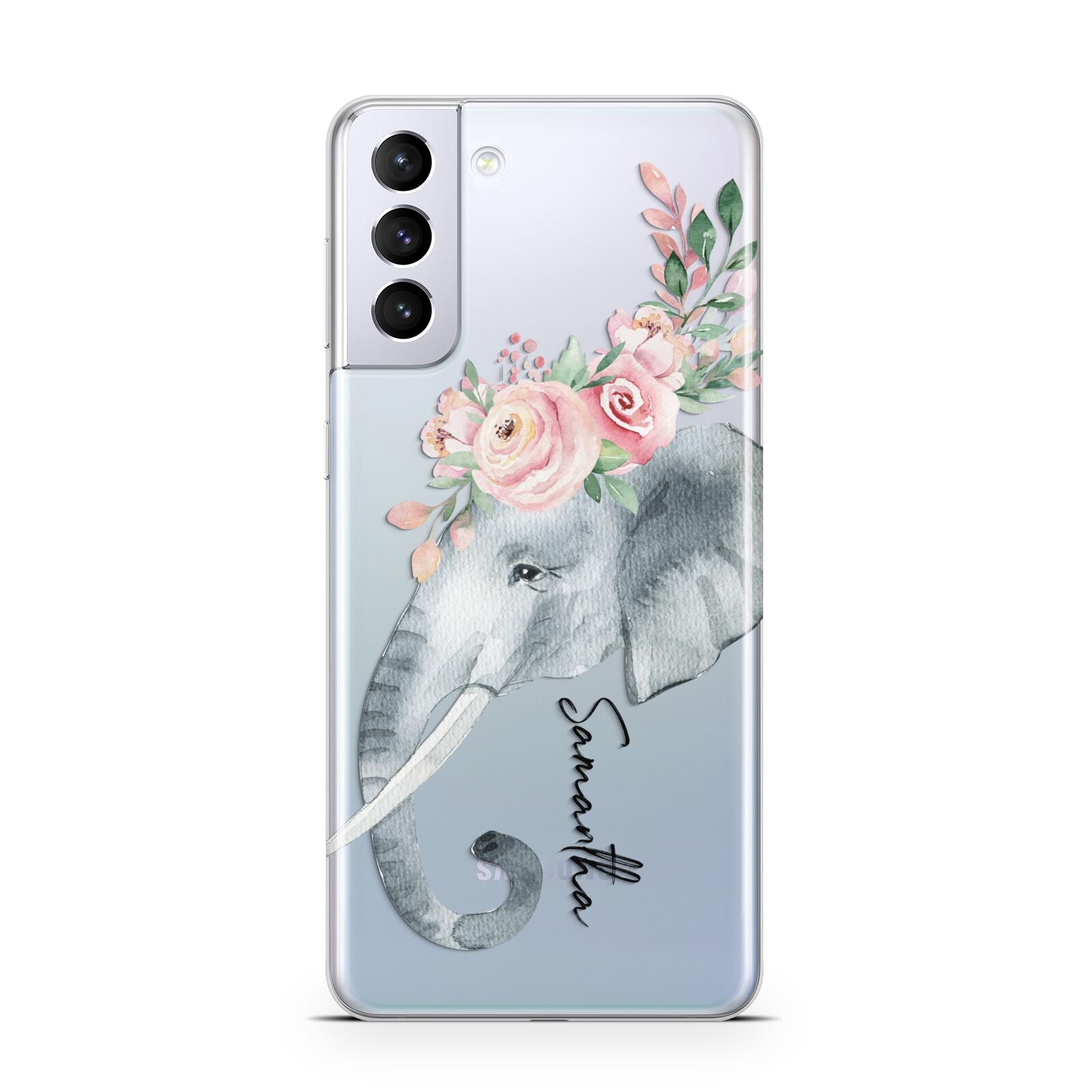 Personalised Elephant Samsung S21 Plus Phone Case