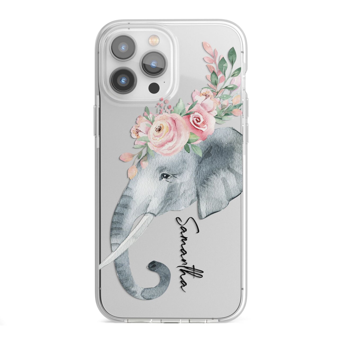 Personalised Elephant iPhone 13 Pro Max TPU Impact Case with White Edges