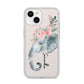 Personalised Elephant iPhone 14 Clear Tough Case Starlight