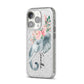 Personalised Elephant iPhone 14 Pro Glitter Tough Case Silver Angled Image