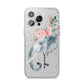 Personalised Elephant iPhone 14 Pro Max Glitter Tough Case Silver