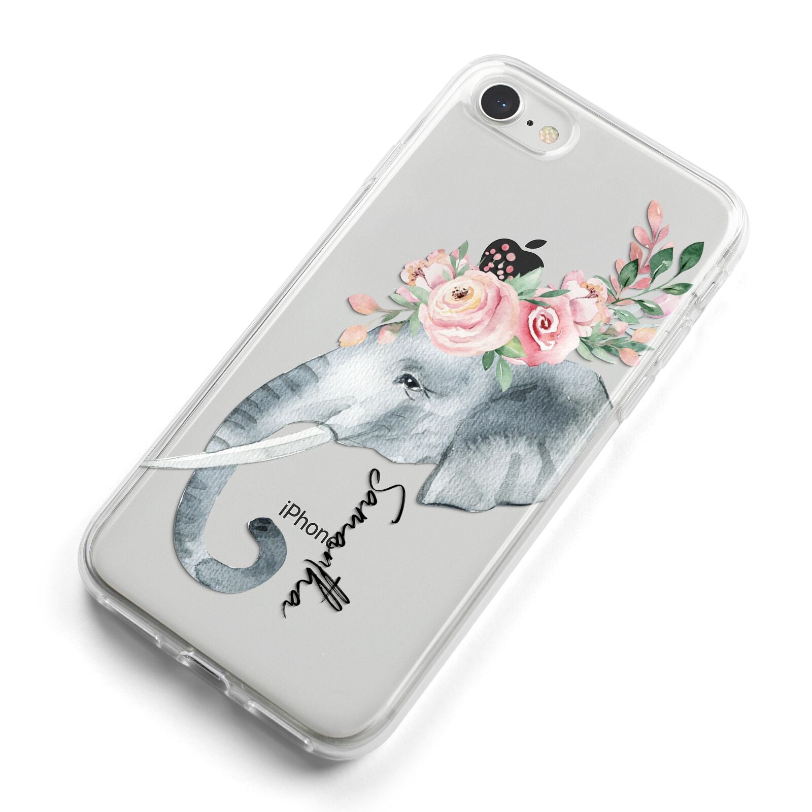 Personalised Elephant iPhone 8 Bumper Case on Silver iPhone Alternative Image