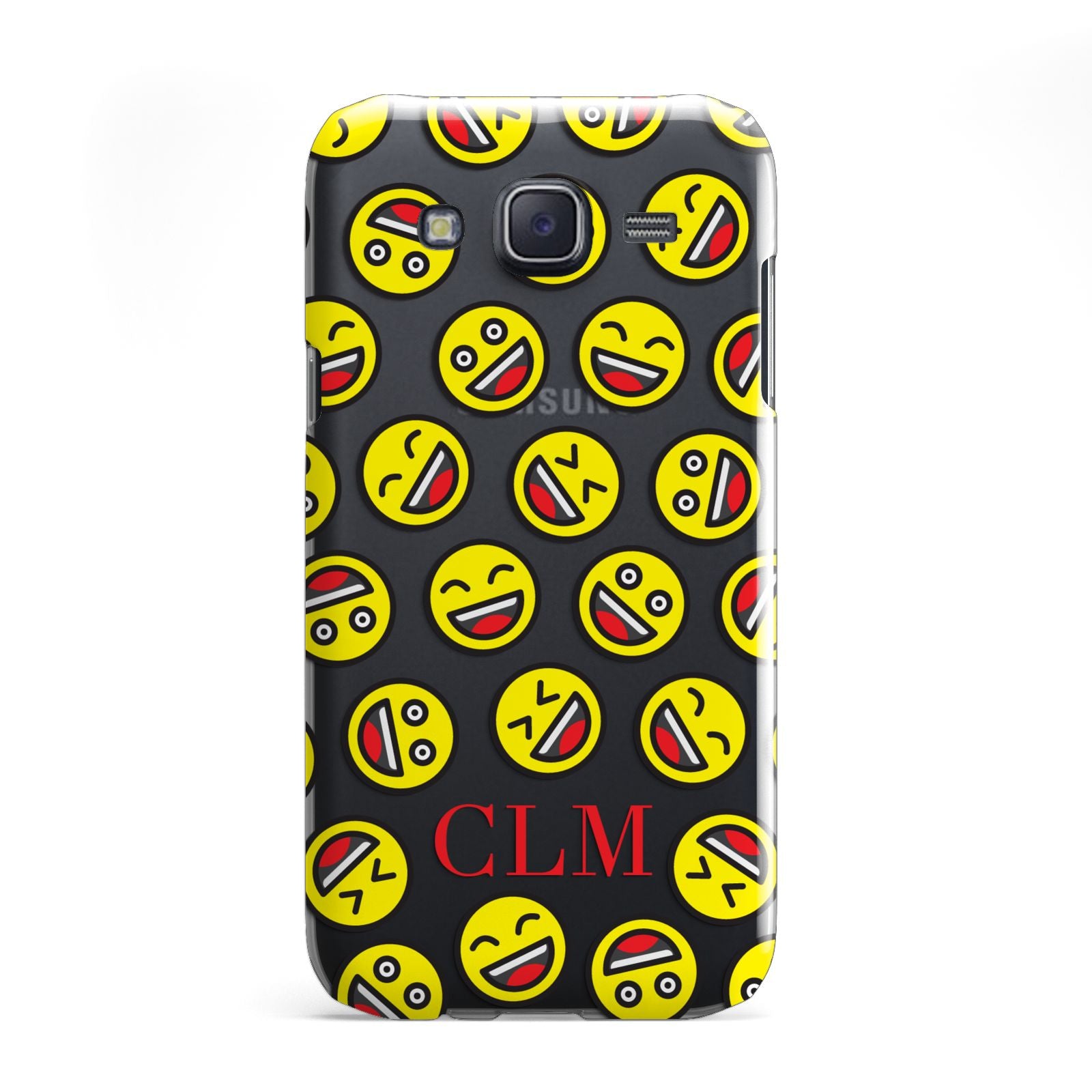 Personalised Emoji Initials Clear Samsung Galaxy J5 Case
