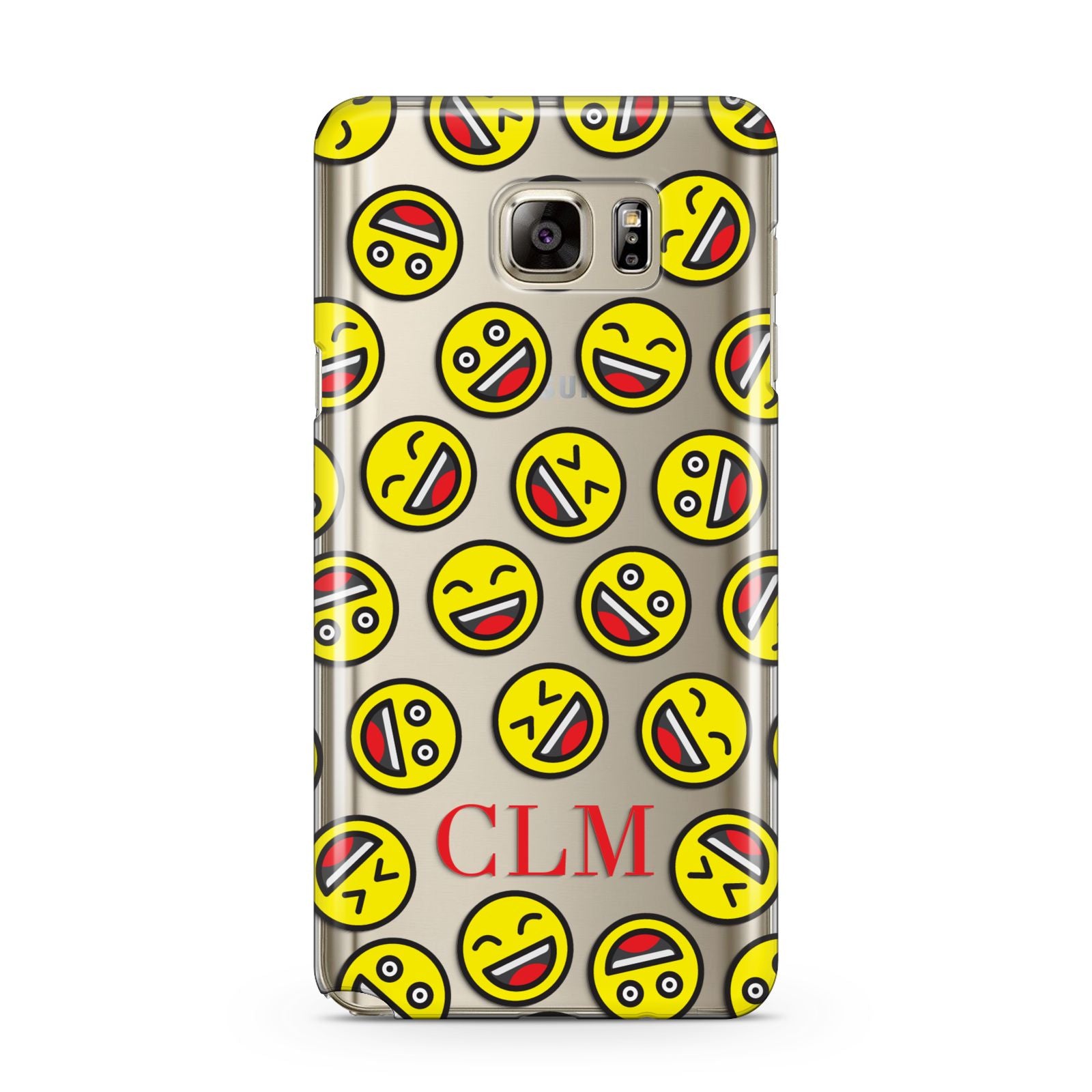 Personalised Emoji Initials Clear Samsung Galaxy Note 5 Case