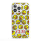 Personalised Emoji Initials Clear iPhone 13 Pro Clear Bumper Case