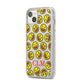 Personalised Emoji Initials Clear iPhone 14 Plus Glitter Tough Case Starlight Angled Image