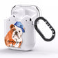 Personalised English Bulldog AirPods Clear Case Side Image