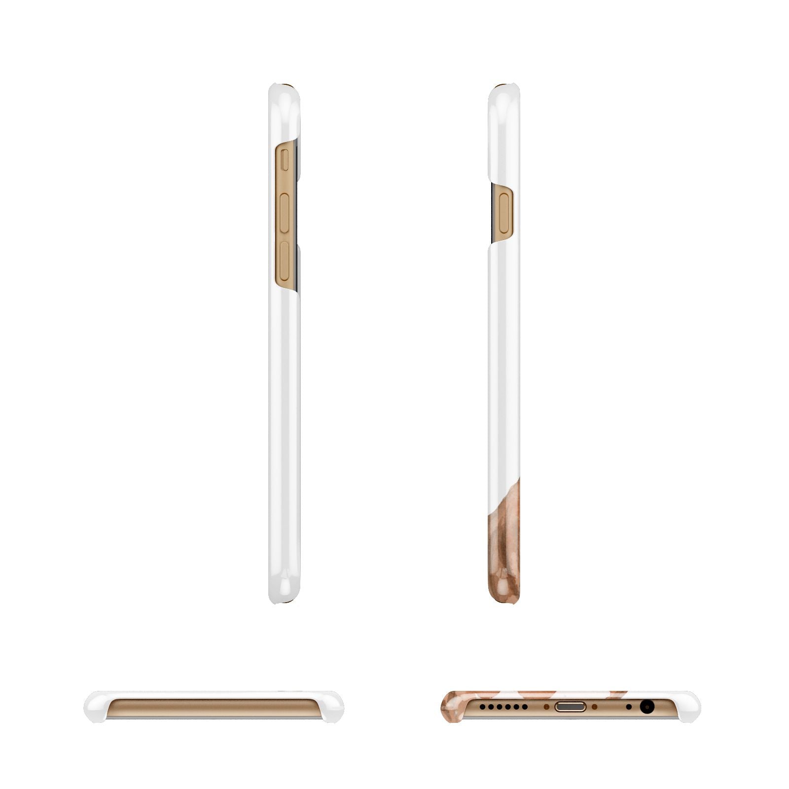 Personalised English Bulldog Apple iPhone 6 3D Wrap Snap Case Angled Images