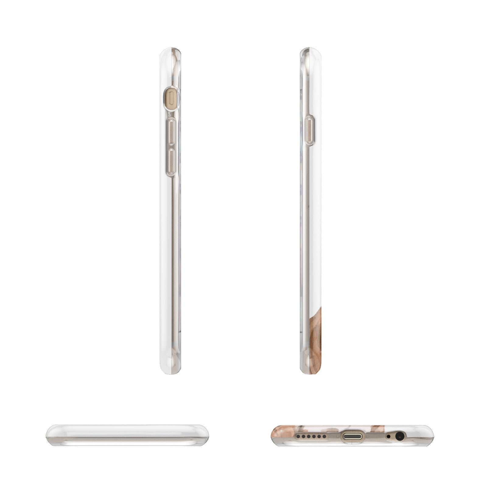 Personalised English Bulldog Apple iPhone 6 3D Wrap Tough Case Alternative Image Angles