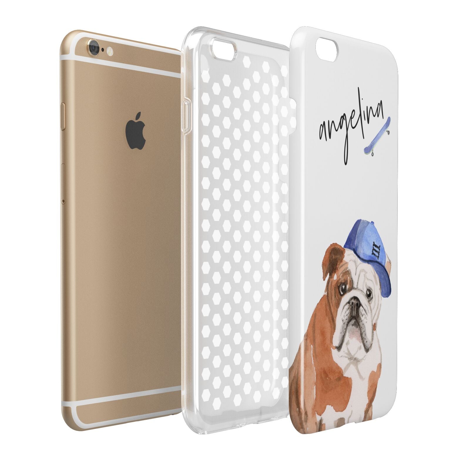 Personalised English Bulldog Apple iPhone 6 Plus 3D Tough Case Expand Detail Image