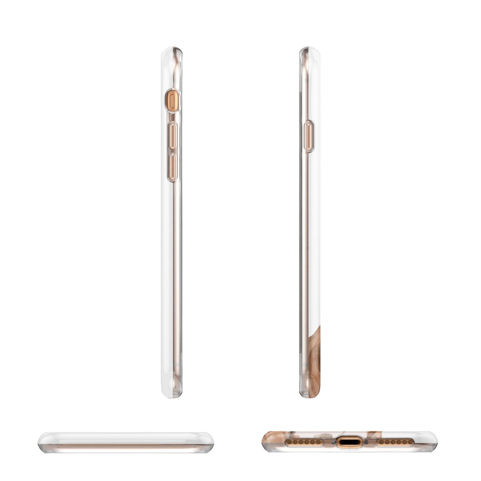 Personalised English Bulldog Apple iPhone 7 8 3D Wrap Tough Case Alternative Image Angles