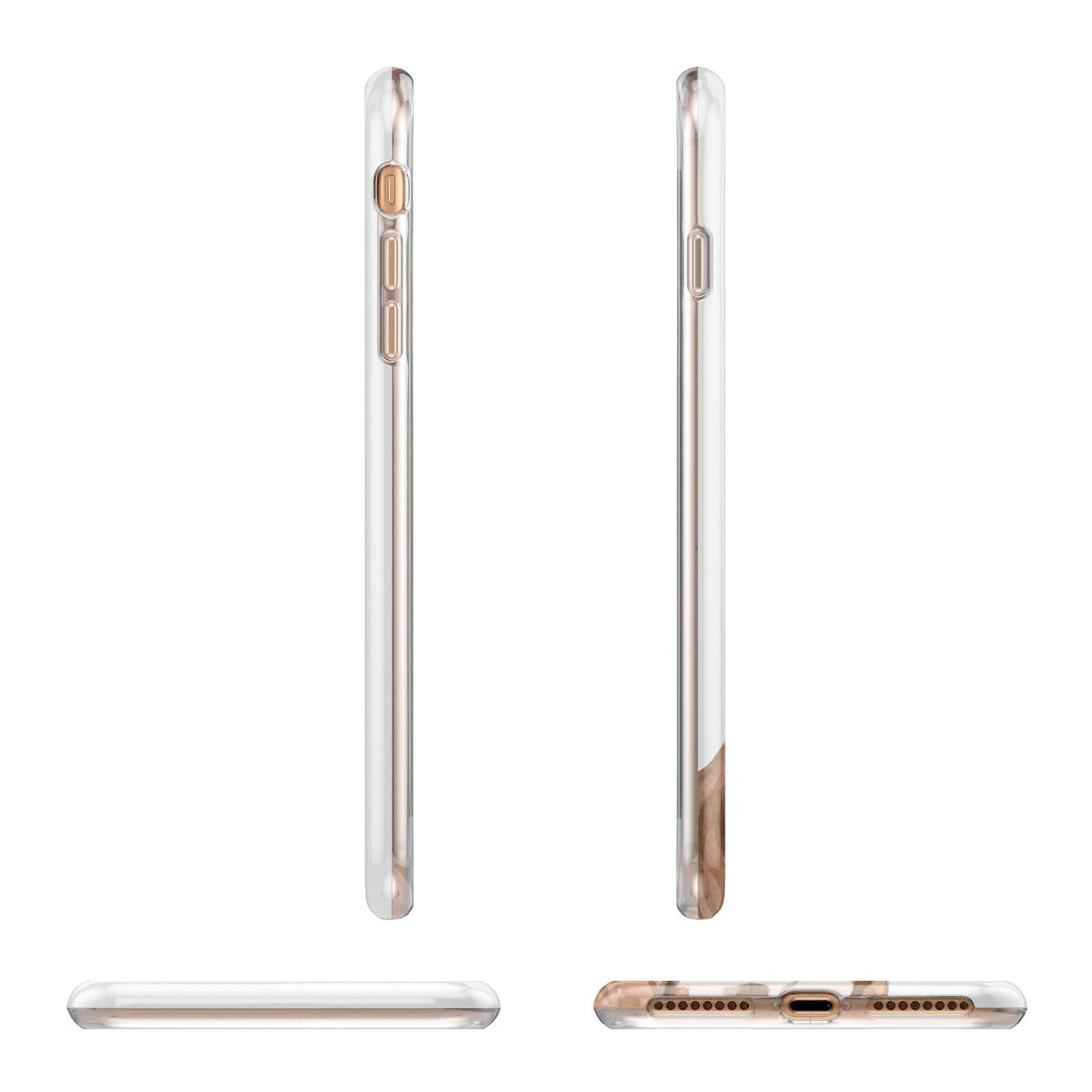 Personalised English Bulldog Apple iPhone 7 8 Plus 3D Wrap Tough Case Alternative Image Angles