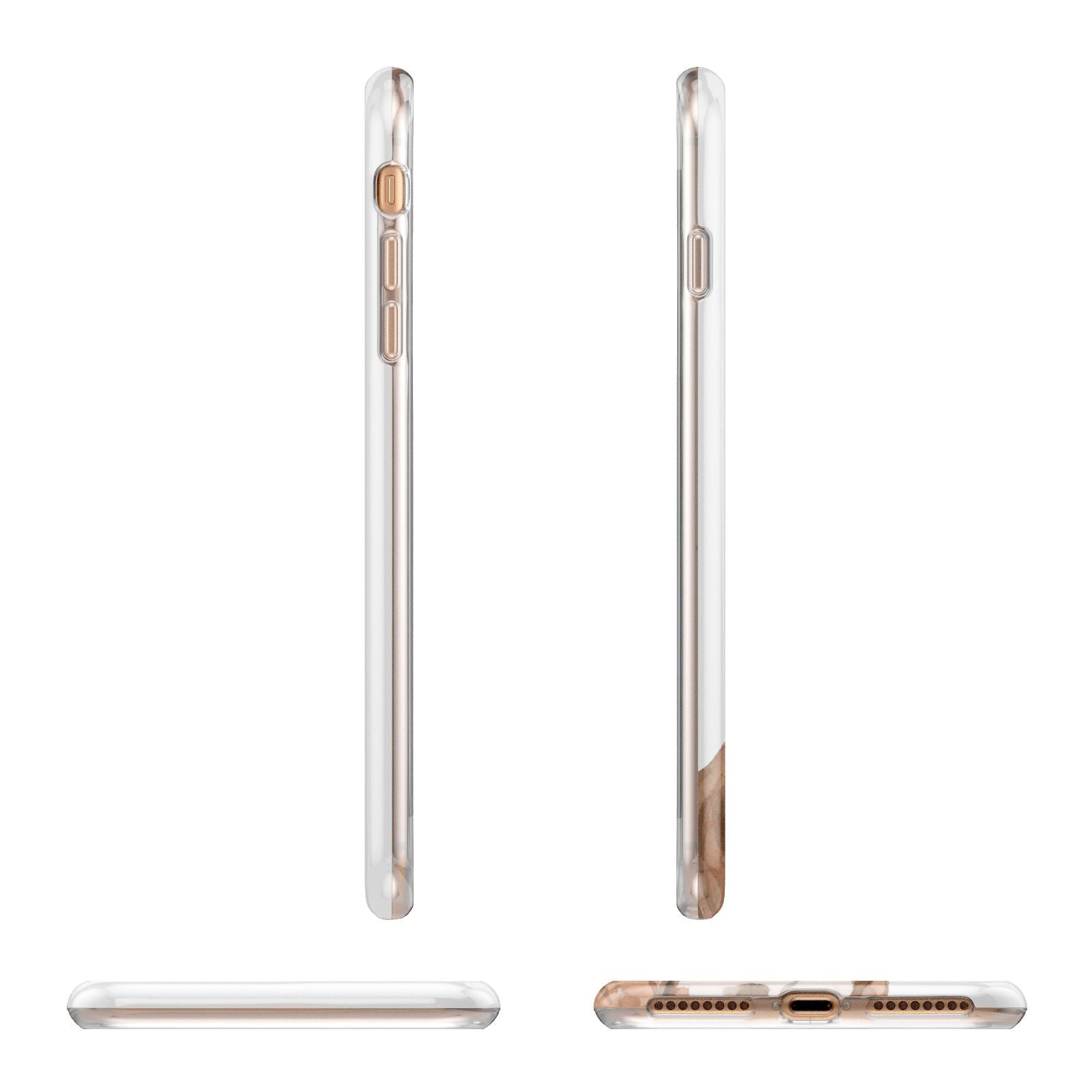 Personalised English Bulldog Apple iPhone 7 8 Plus 3D Wrap Tough Case Alternative Image Angles