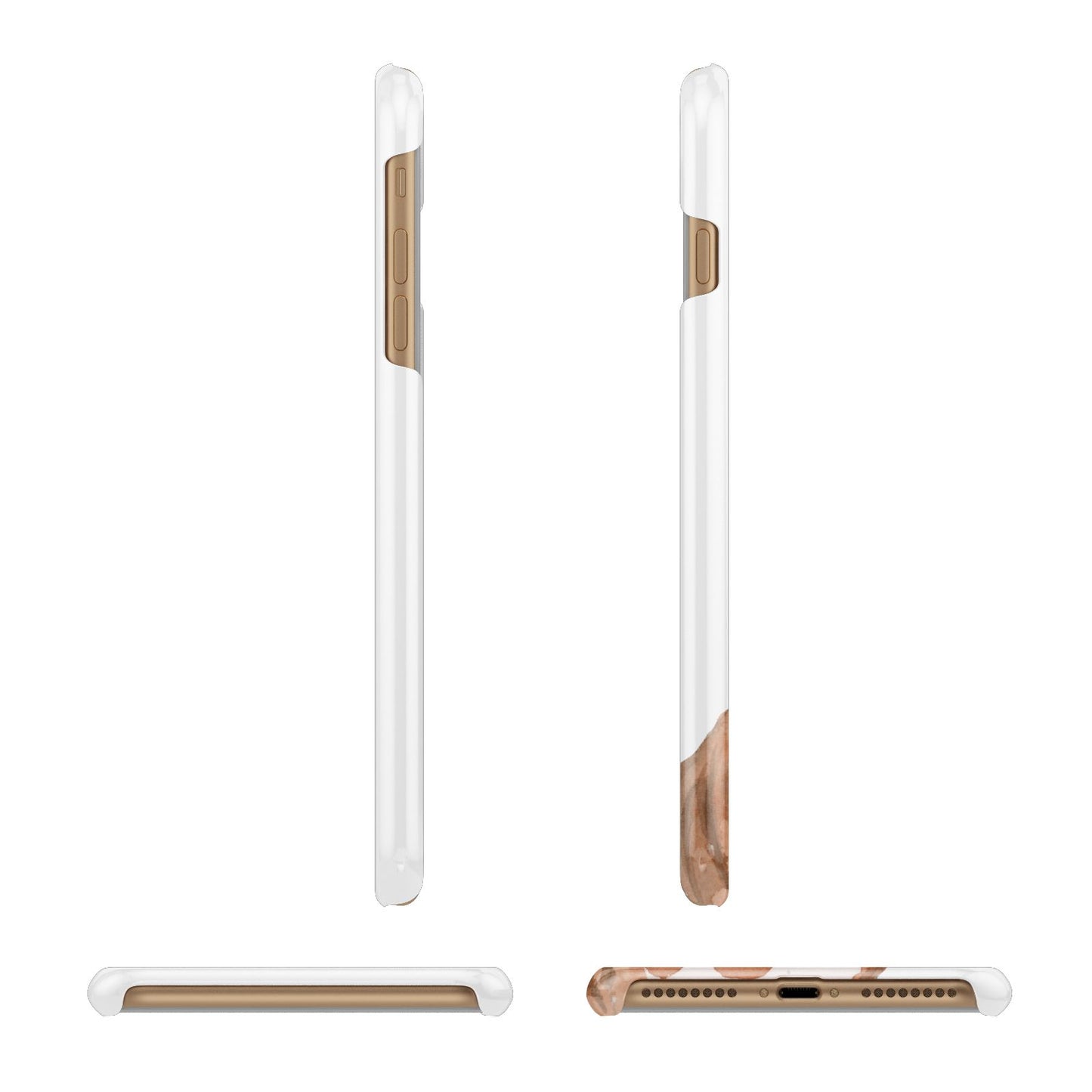 Personalised English Bulldog Apple iPhone 7 Plus 3D Wrap Snap Case Angled Images