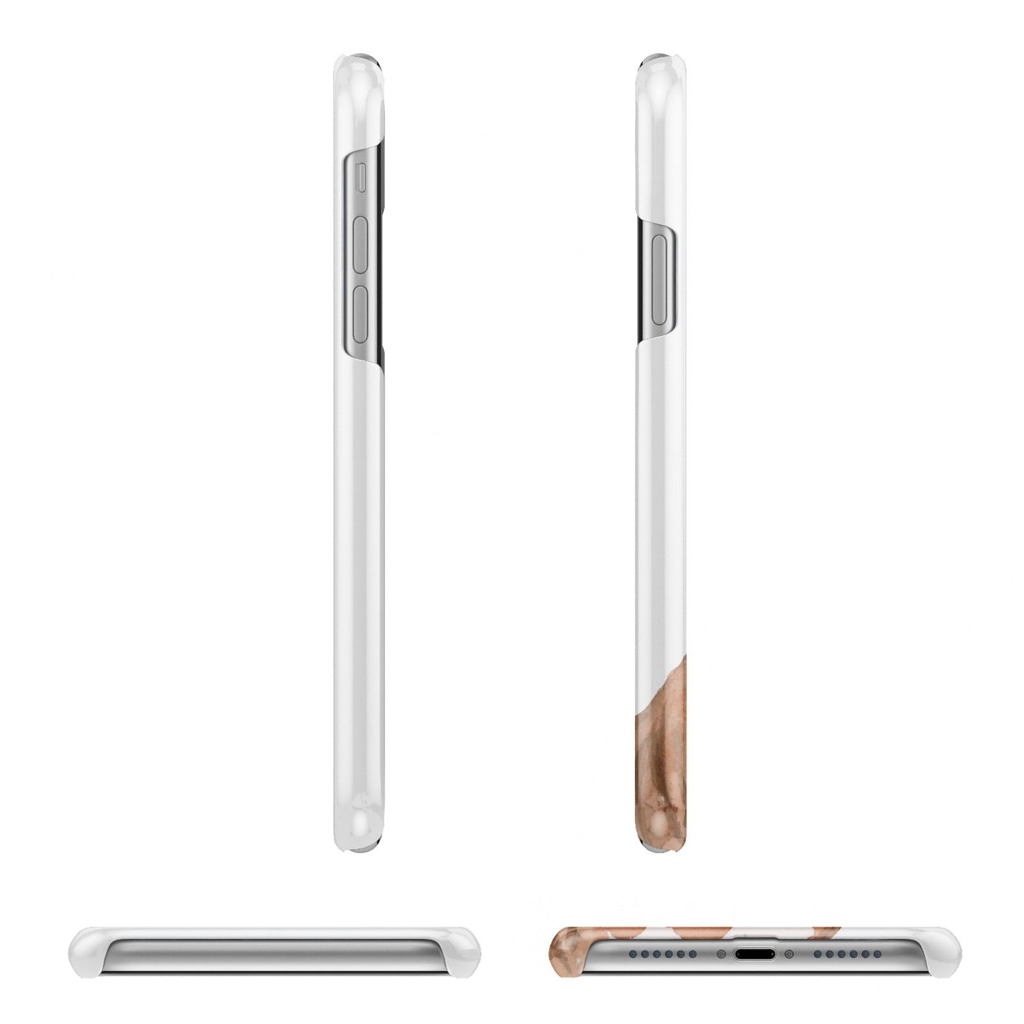 Personalised English Bulldog Apple iPhone XR 3D Wrap Snap Case Angled Images on White Phone