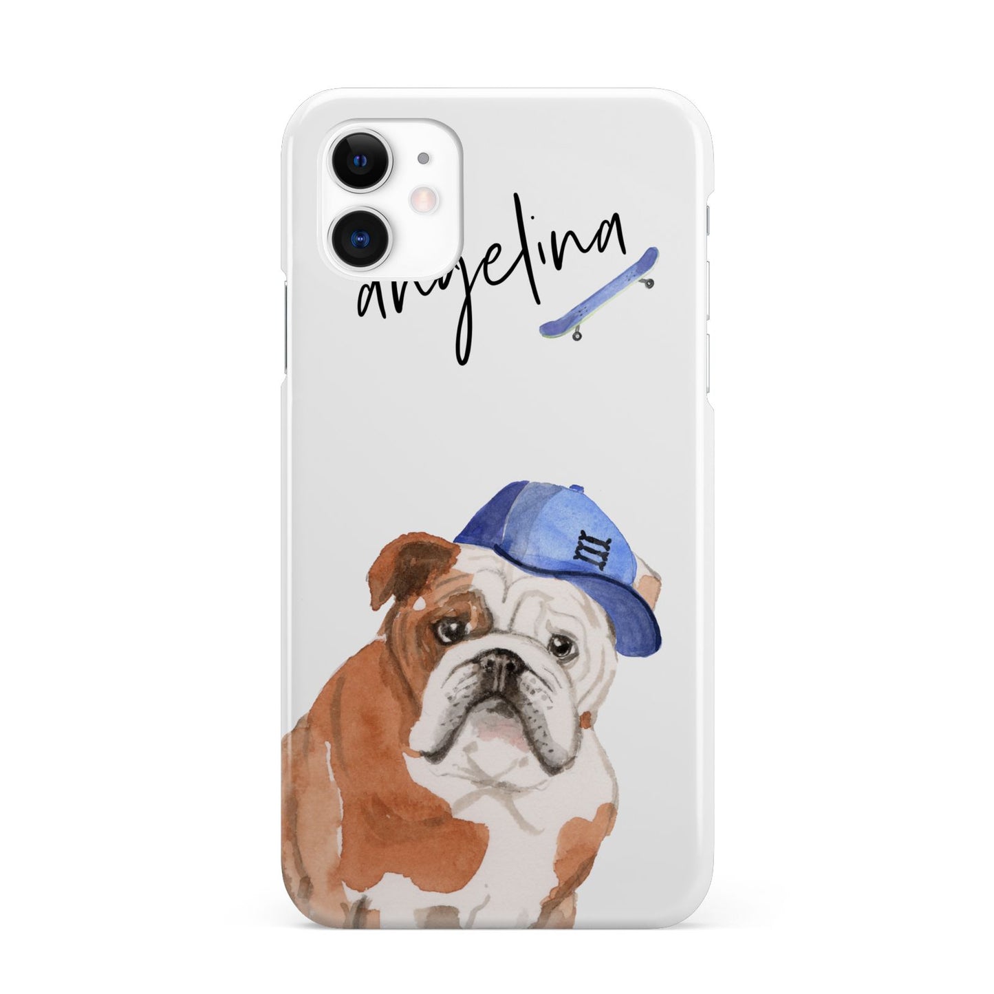 Personalised English Bulldog iPhone 11 3D Snap Case