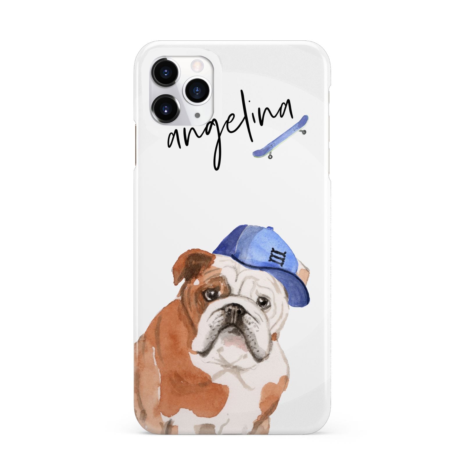 Personalised English Bulldog iPhone 11 Pro Max 3D Snap Case