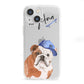 Personalised English Bulldog iPhone 13 Mini Clear Bumper Case