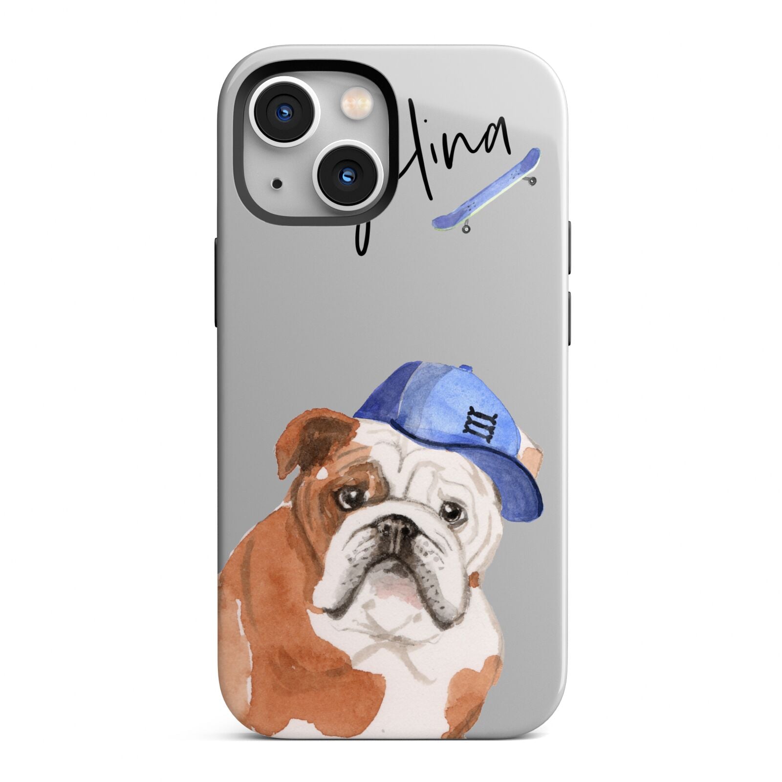 Personalised English Bulldog iPhone 13 Mini Full Wrap 3D Tough Case