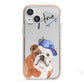 Personalised English Bulldog iPhone 13 Mini TPU Impact Case with Pink Edges
