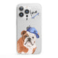 Personalised English Bulldog iPhone 13 Pro Clear Bumper Case