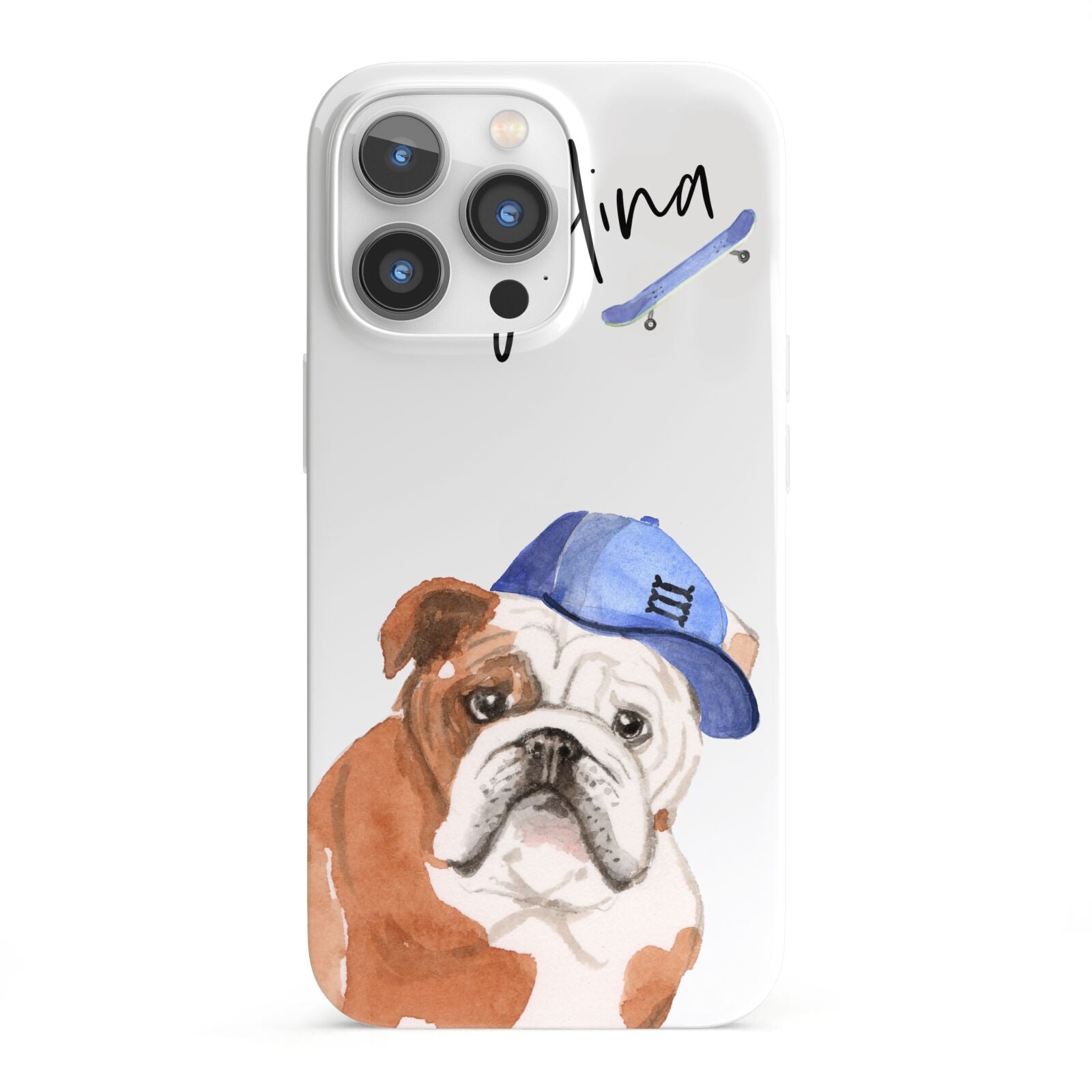 Personalised English Bulldog iPhone 13 Pro Full Wrap 3D Snap Case