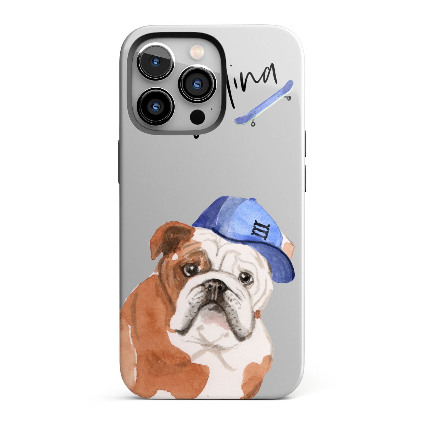 Personalised English Bulldog iPhone 13 Pro Full Wrap 3D Tough Case