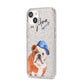 Personalised English Bulldog iPhone 14 Glitter Tough Case Starlight Angled Image