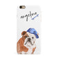 Personalised English Bulldog iPhone 6 Plus 3D Snap Case on Gold Phone