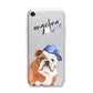 Personalised English Bulldog iPhone 7 Bumper Case on Silver iPhone