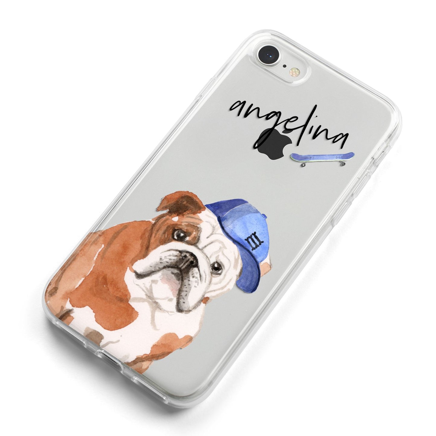 Personalised English Bulldog iPhone 8 Bumper Case on Silver iPhone Alternative Image
