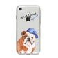 Personalised English Bulldog iPhone 8 Bumper Case on Silver iPhone
