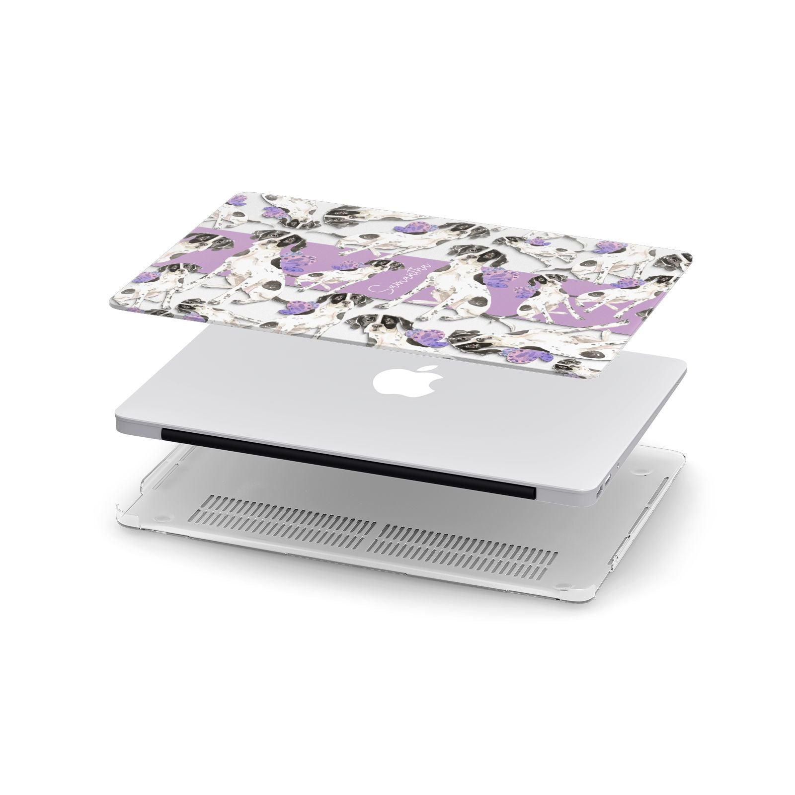 Personalised English Pointer Apple MacBook Case in Detail