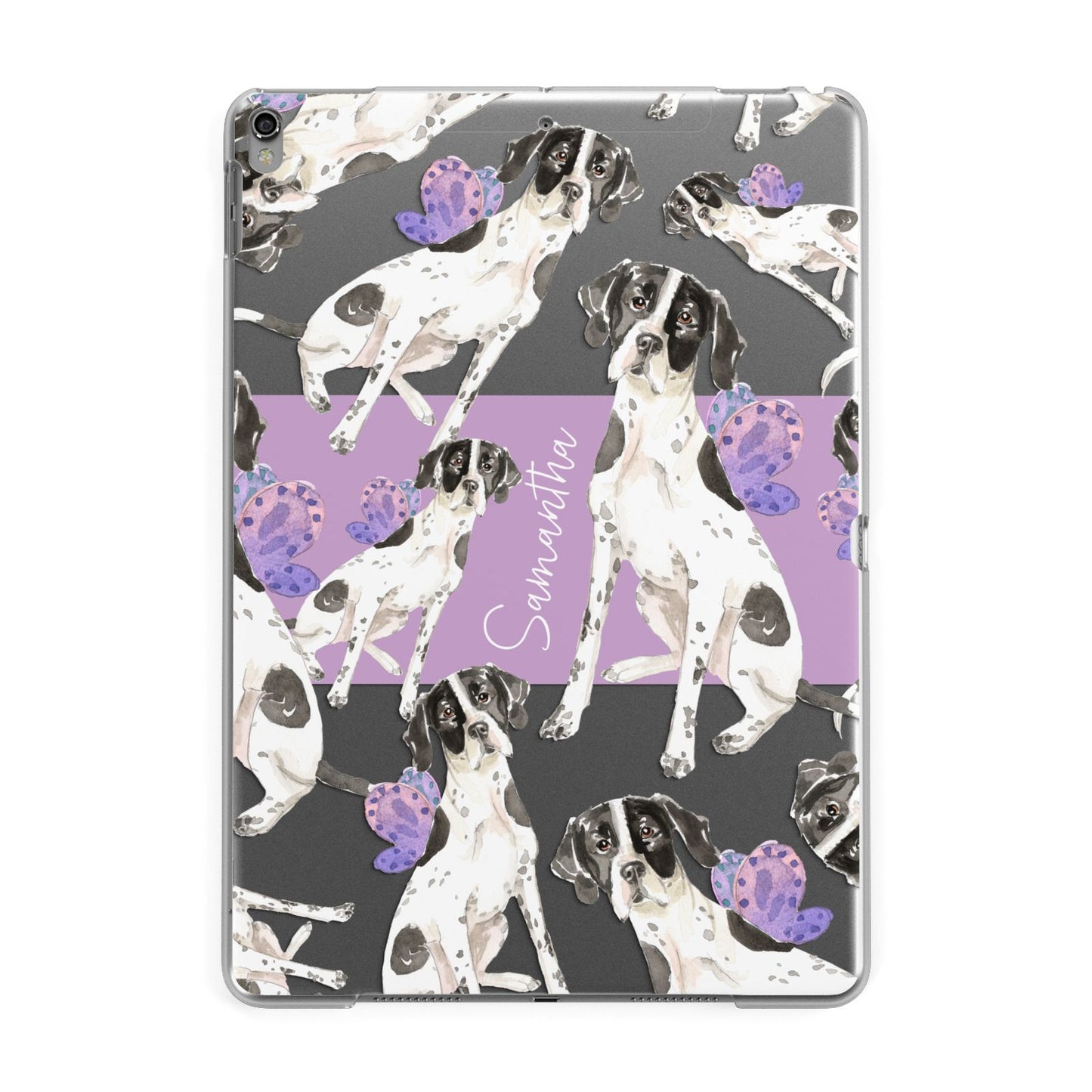 Personalised English Pointer Apple iPad Grey Case