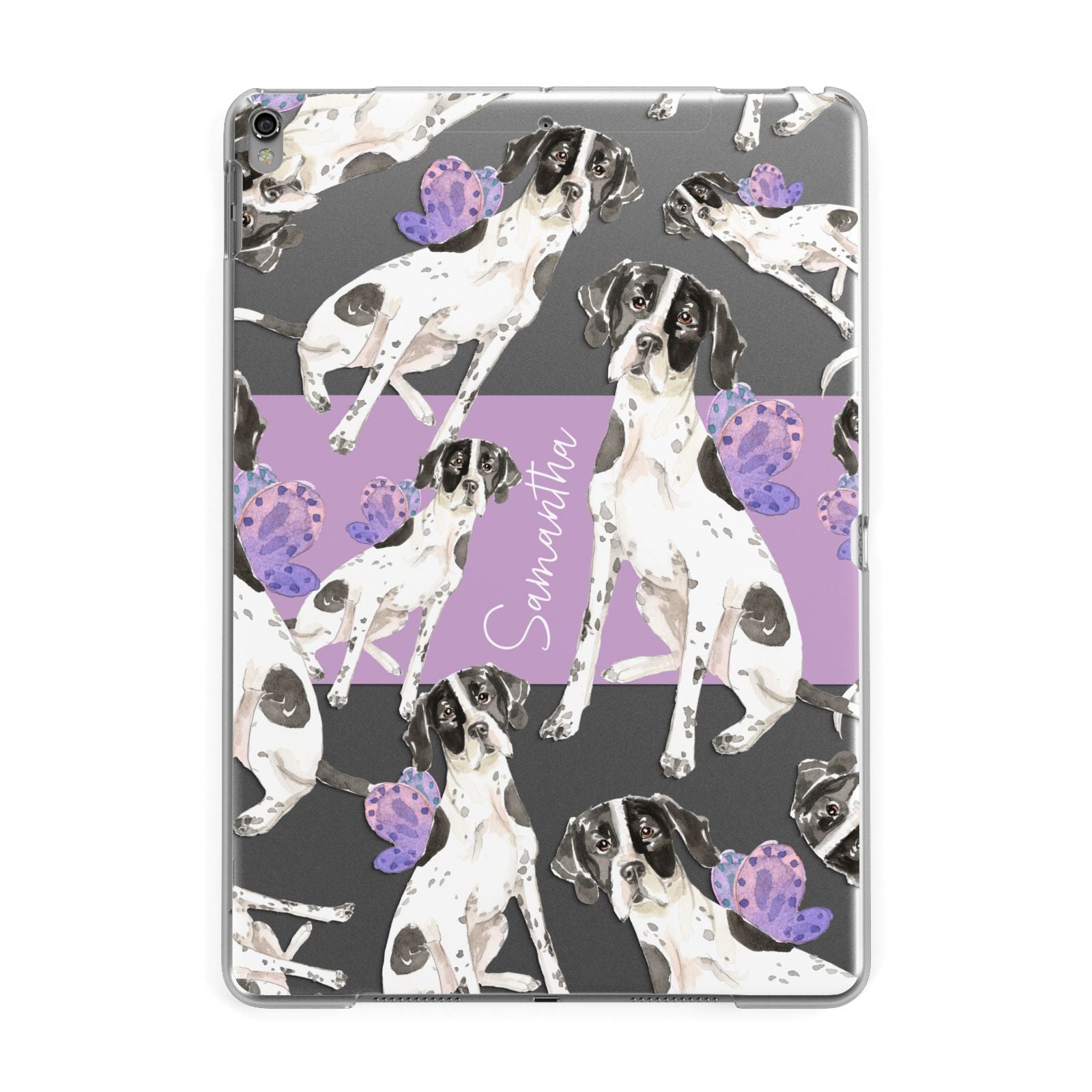 Personalised English Pointer Apple iPad Grey Case