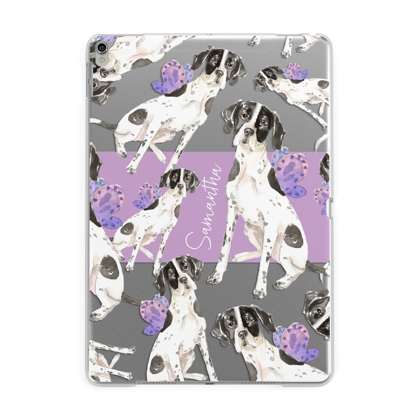 Personalised English Pointer Apple iPad Silver Case