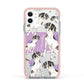 Personalised English Pointer Apple iPhone 11 in White with Pink Impact Case
