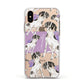 Personalised English Pointer Apple iPhone Xs Impact Case White Edge on Gold Phone
