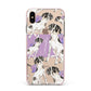 Personalised English Pointer Apple iPhone Xs Max Impact Case Pink Edge on Gold Phone