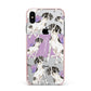 Personalised English Pointer Apple iPhone Xs Max Impact Case Pink Edge on Silver Phone
