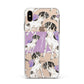 Personalised English Pointer Apple iPhone Xs Max Impact Case White Edge on Gold Phone