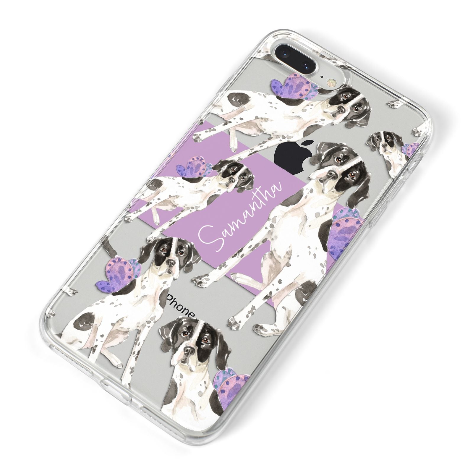 Personalised English Pointer iPhone 8 Plus Bumper Case on Silver iPhone Alternative Image