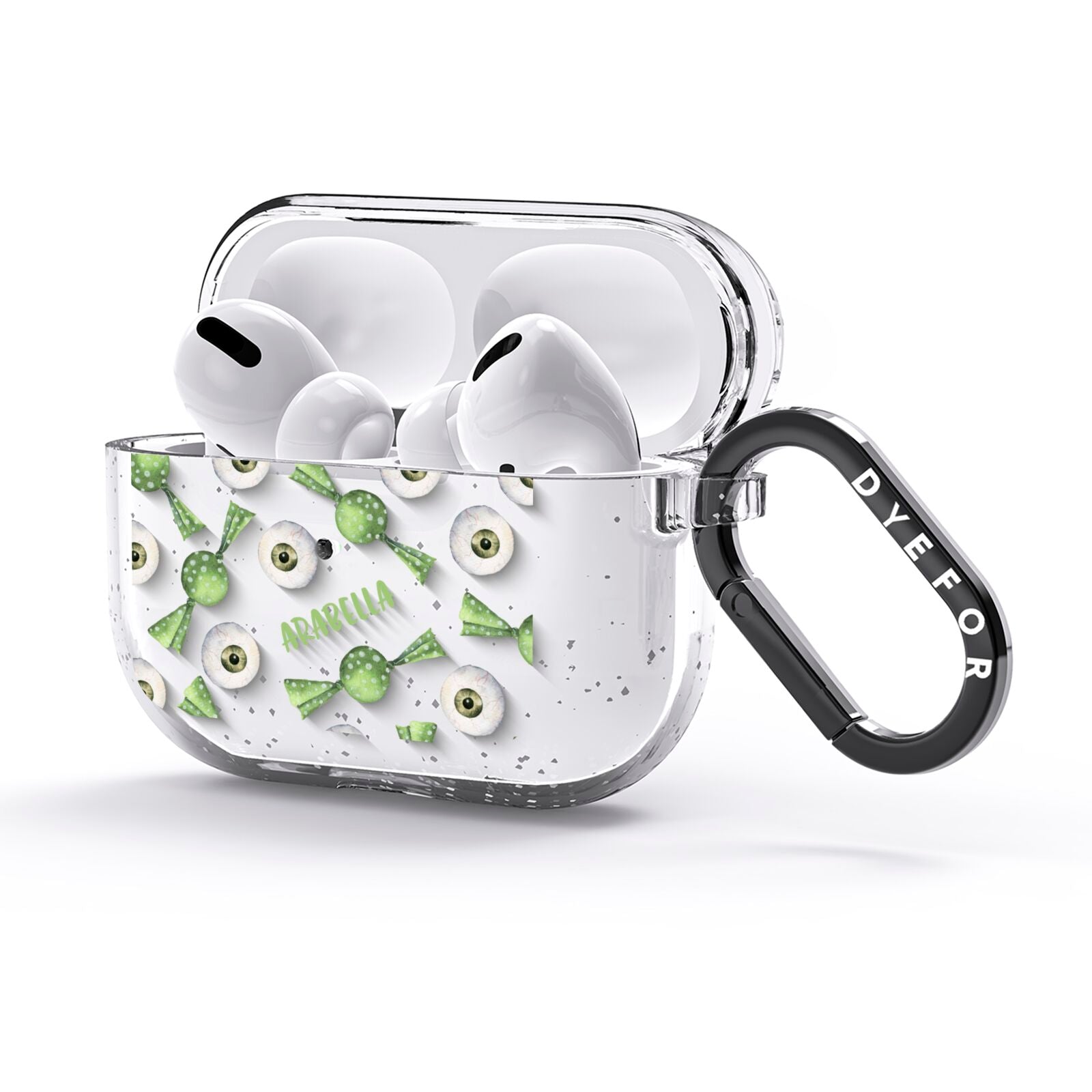 Personalised Eye Candy Halloween AirPods Glitter Case 3rd Gen Side Image